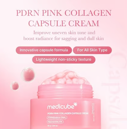 Medicube – Salmon DNA PDRN Pink Collagen Capsule Cream 55 g